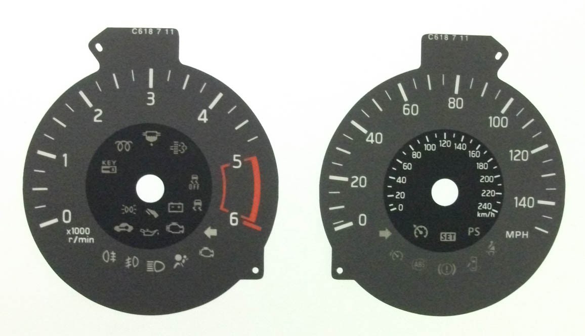 Juke (Diesel). KMH to MPH Conversion Dial for imported vehicle. Part No. C618