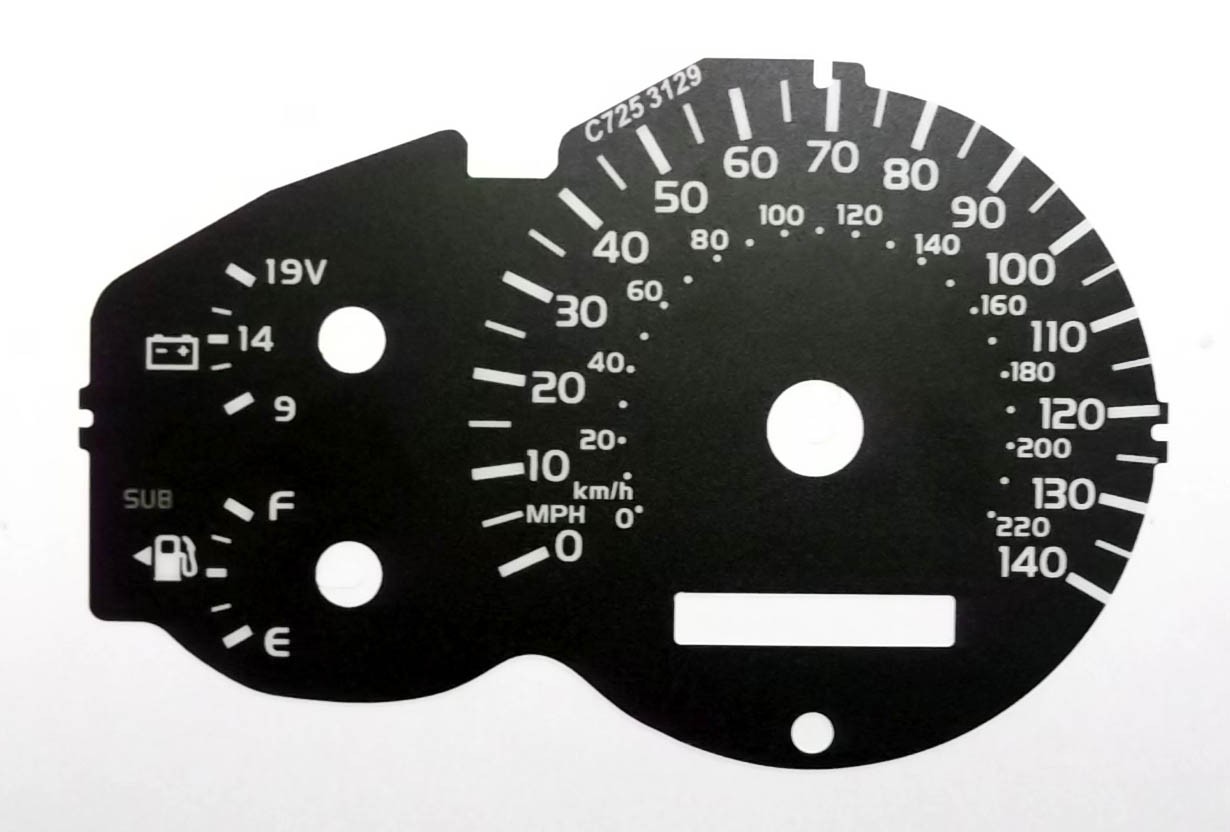 Land Cruiser (1998 – 2007). KMH to MPH Conversion Dial for imported vehicle. Part No. C725