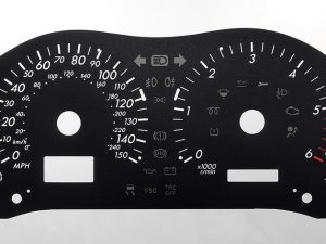Avensis MK2 Diesel (approx 2003 - 2009) KMH to MPH Conversion Dial for imported vehicle. Part No. C759