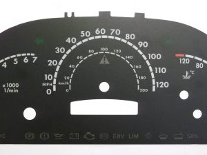 Sprinter / Vito. 125 mph / 200 kmh, KMH to MPH Conversion Dial for imported vehicle. Part No. C775