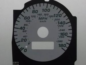 Impreza WRX (approx 1997 - 1998). KMH to MPH Conversion Dial for imported vehicle. Part No. C815