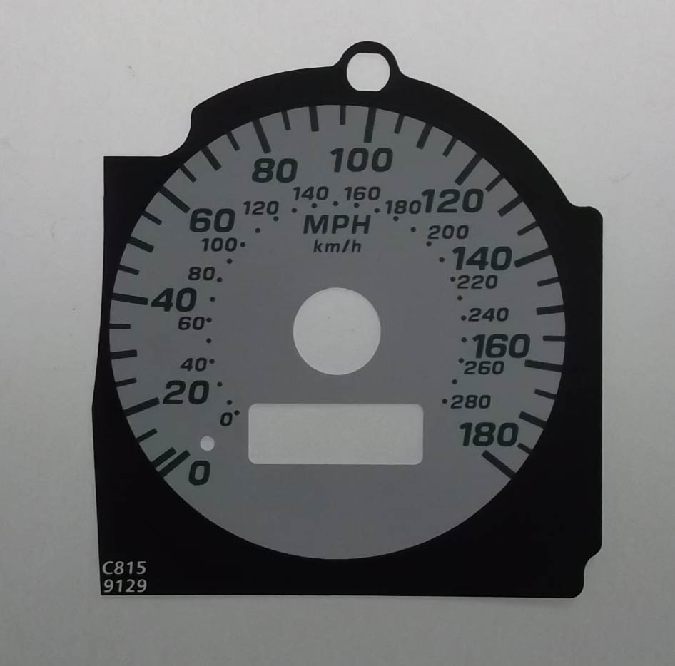 Impreza WRX (approx 1997 – 1998). KMH to MPH Conversion Dial for imported vehicle. Part No. C815