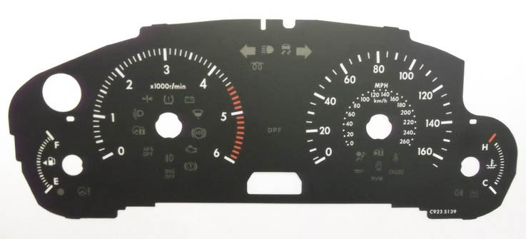 Mazda 6 Mk2. KMH to MPH Conversion Dial for imported vehicle. Part No. C923