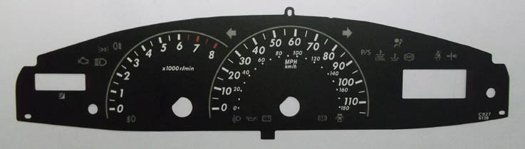 Yaris, Vitz, Echo Mk2. KMH to MPH Conversion Dial for imported vehicle. Part No. C927