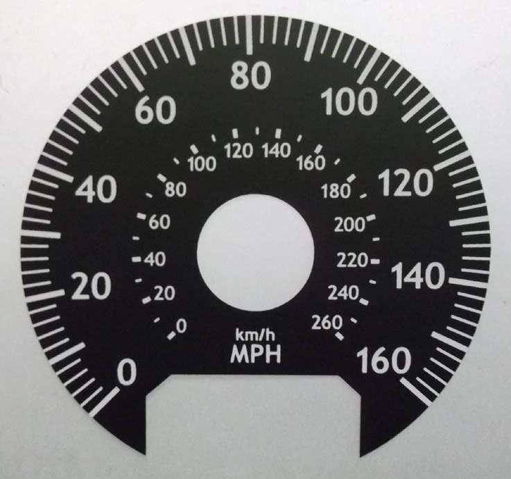 Rolls Royce Phantom. KMH to MPH Conversion Dial for imported vehicle. Part No. C974