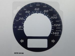 Polo (2000-2002) & Arosa (2000 - 2004) KMH to MPH Conversion Dial for imported vehicle. Part No. C979