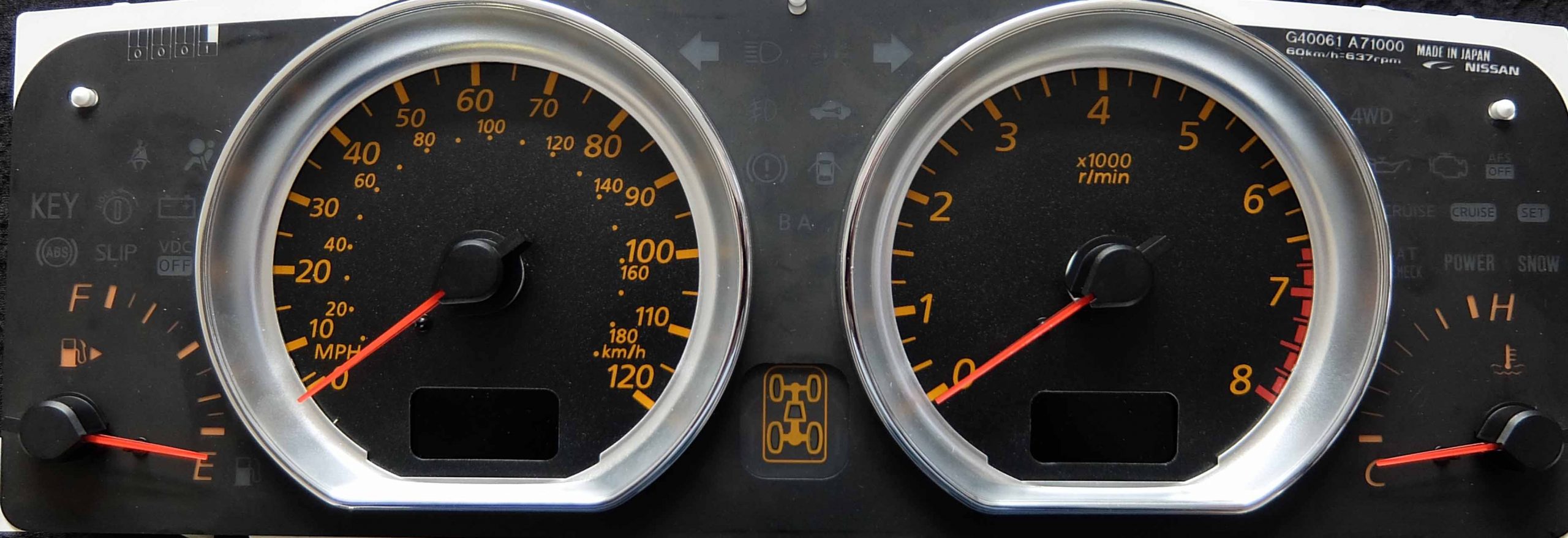 Elgrand E51 KMH to MPH Conversion Dial for imported vehicle. Part No. C1332 - Image 2