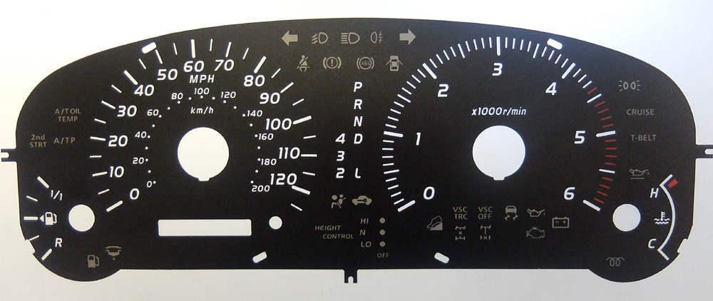 Land Cruiser, 4Runner. KMH to MPH Conversion Dial for imported vehicle. Part No. C108