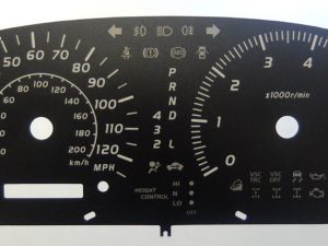 Land Cruiser Petrol. KMH to MPH Conversion Dial for imported vehicle. Part No. C370