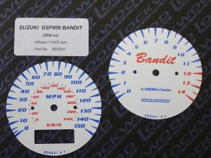 Suzuki Bandit GSF600 white dial, 2000 onwards. Part No. SDS021