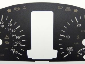 Sprinter and Vito. 115 mph / 180 kmh, KMH to MPH Conversion Dial for imported vehicle. Part No. C173