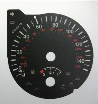 Qashqai, Rogue, XTrail. KMH to MPH Conversion Dial for imported vehicle. Part No. C452