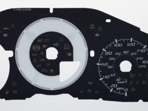124 Abarth Spider. KMH to MPH Conversion Dial for imported vehicle. Part No. C1985