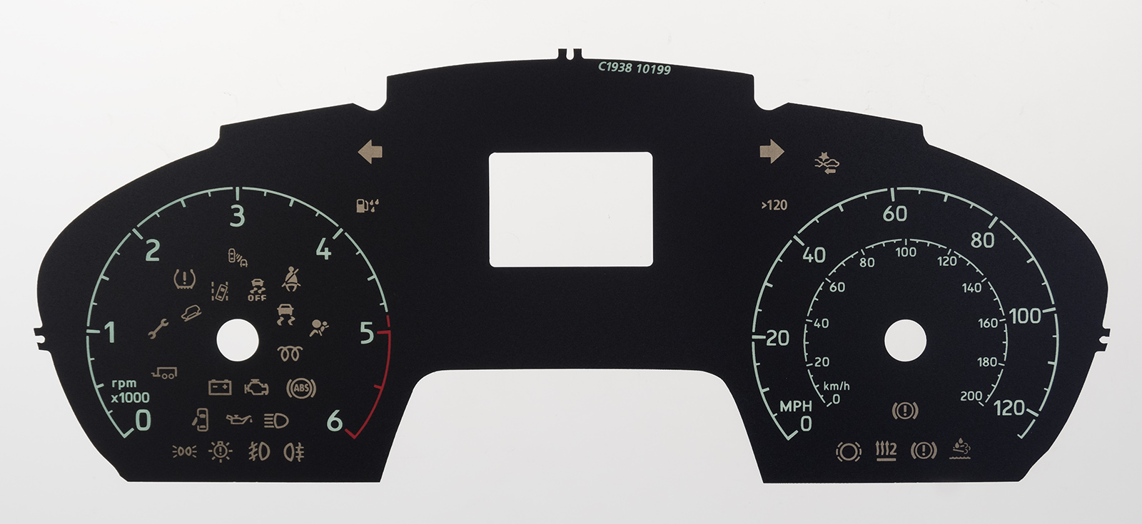 Ford Transit KMH to MPH Conversion Dial for imported vehicle. Part No. C1938