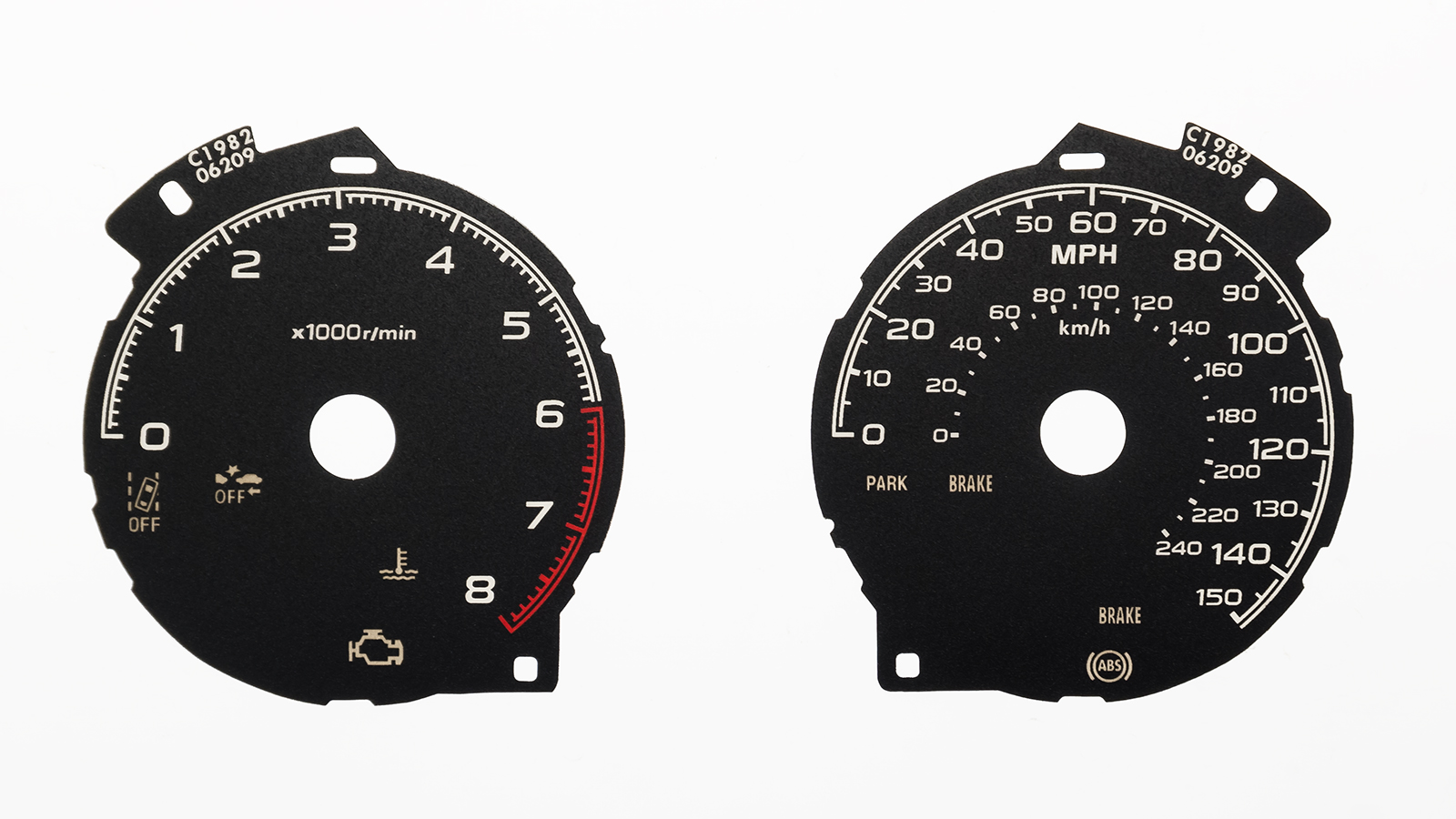 Forester KMH to MPH Conversion Dial for imported vehicle. Part No. C1982