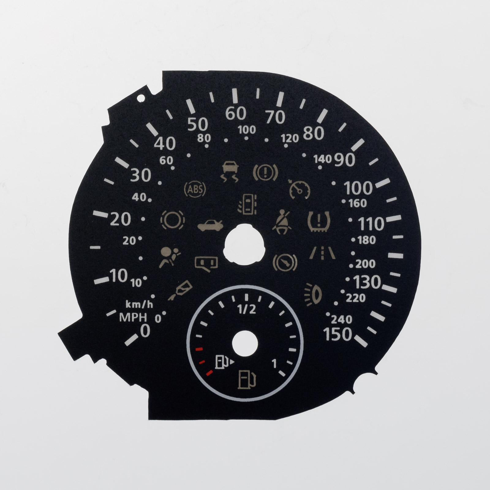 Multivan / Tiguan 150MPH / 240KMH KMH to MPH Conversion Dial for imported vehicle. Part No. C404
