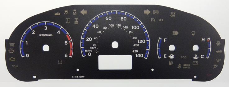 Santa Fe KMH to MPH Conversion Dial for imported vehicle. Part No. C1184