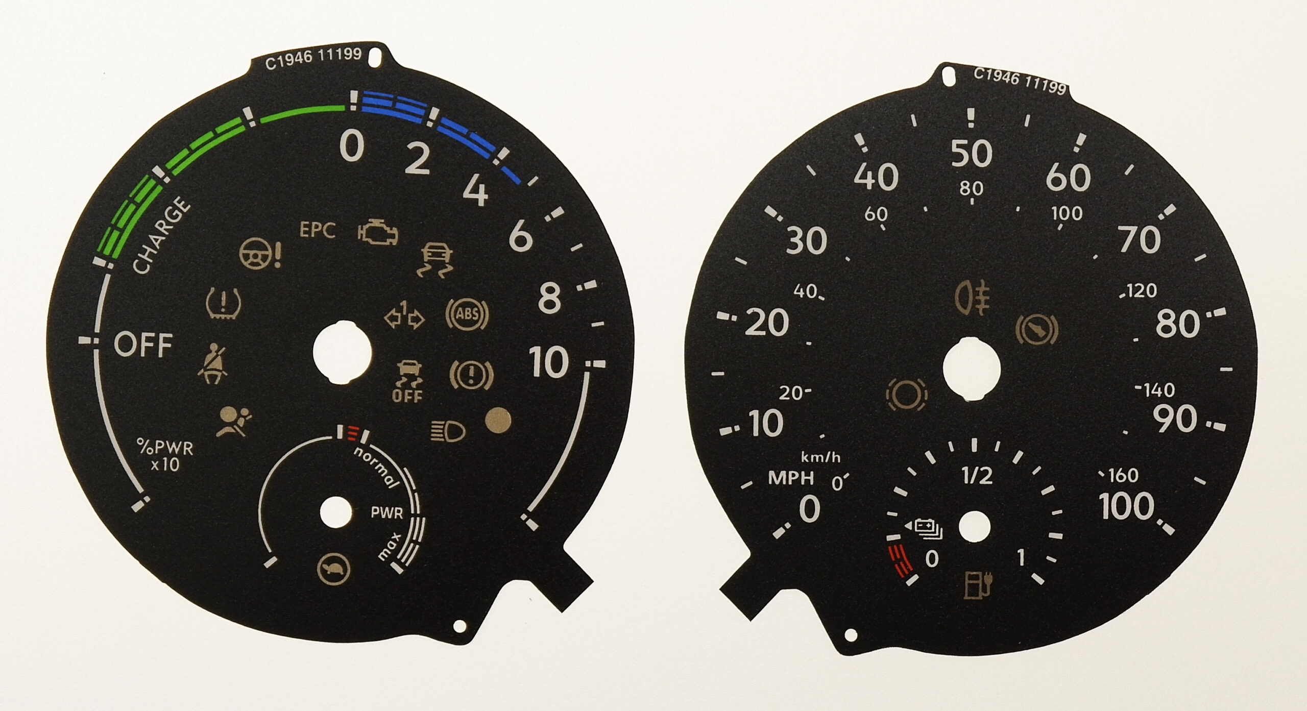 Volkswagen E-Crafter Models. And MAN eTGE KMH to MPH Conversion Dial for imported / exported vehicle. Part No. C1946