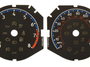 Ford Focus RS Mk3 (180MPH) Kmh to MPH Conversion Dials. Part No. C1969