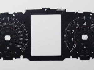 Jaguar F Type, MPH to KMH Conversion Dial for imported / exported vehicle. Part No. C2020