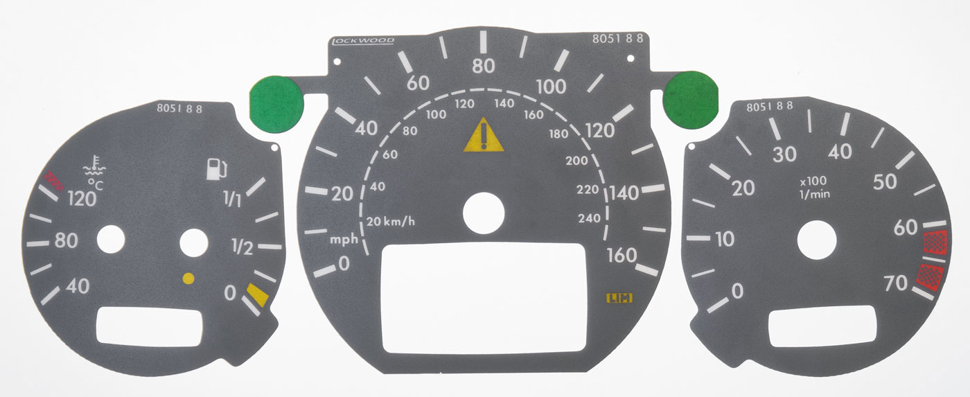Mercedes CLK/W208 Dials with Brabus logo Dial Set Part No. 8051GR