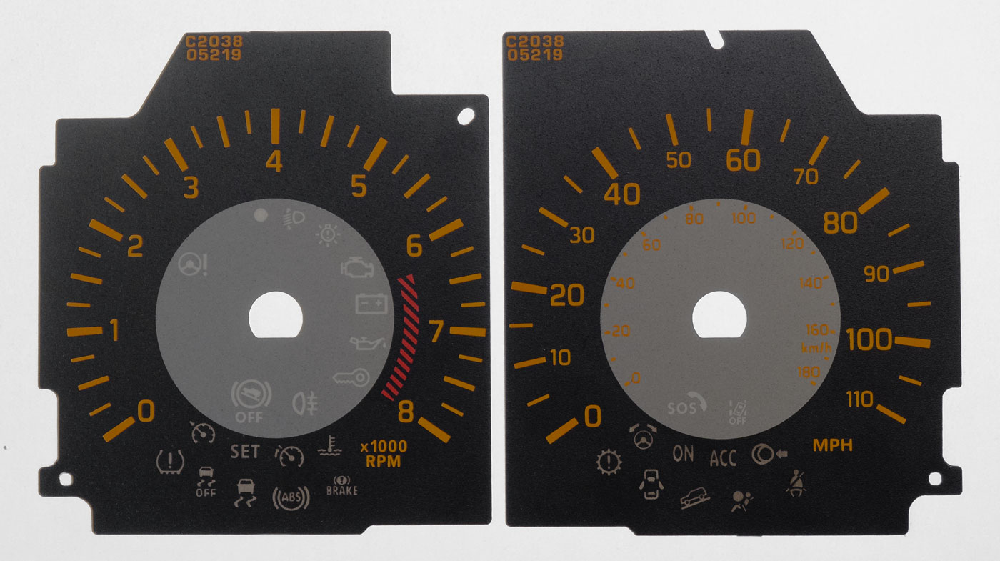 Suzuki Jimny, 110 MPH, Petrol, KMH to MPH Conversion Dial for imported / exported vehicle. Part No. C2038