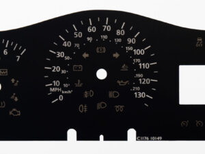 Stepway, Sandero, Lodgy, Logan, Duster, Dokker. KMH to MPH Conversion Dial for imported vehicle. Part No. C1176S+S