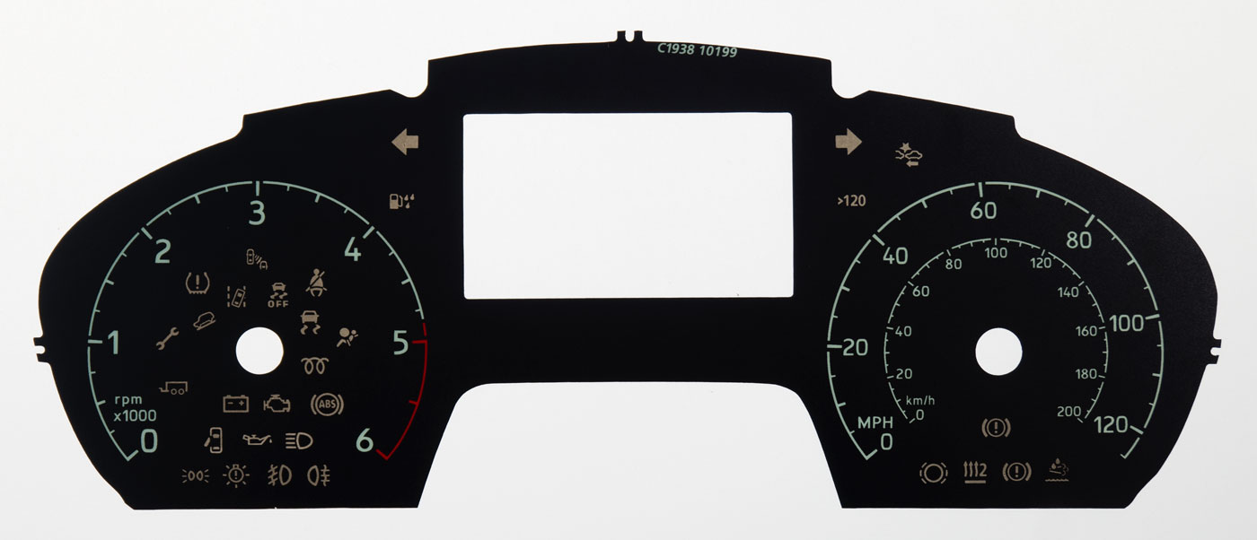 Ford Transit KMH to MPH Conversion Dial for imported vehicle. Part No. C1938 - Image 2