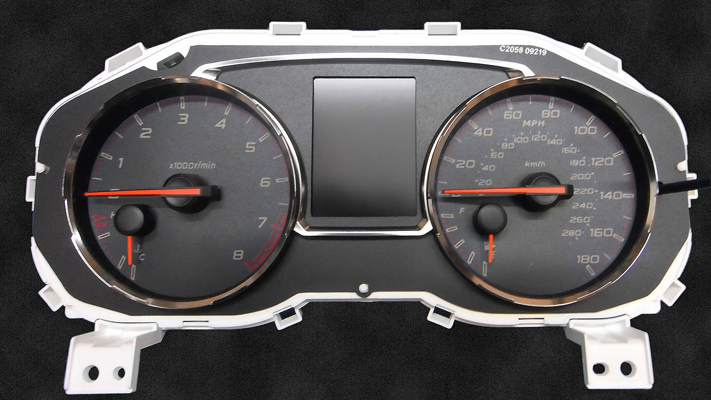 Subaru Impreza WRX STI, KMH to MPH Conversion Dial for imported / exported vehicle. Part No. C2058 - Image 2