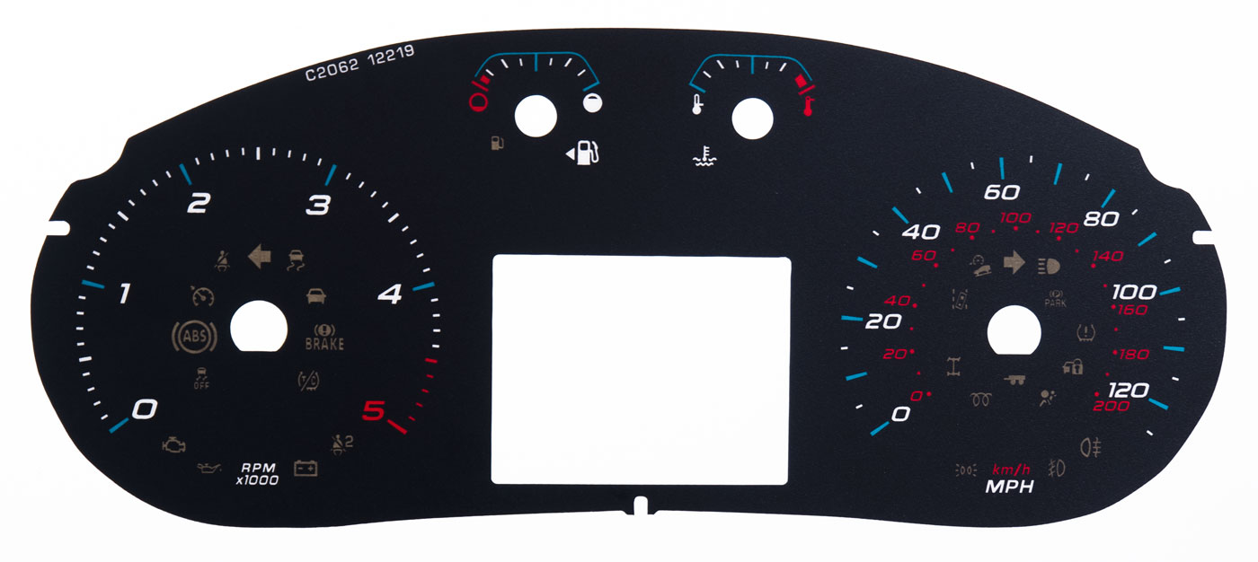 Holden/Chevrolet Trailblazer KMH to MPH Conversion Dial for imported vehicle. Part No. C2062
