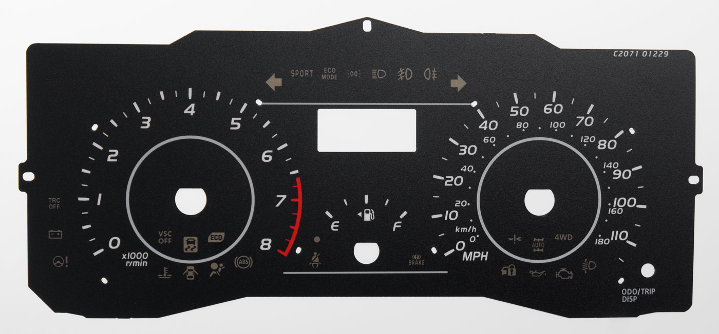 Wish. KMH to MPH Conversion Dial for imported vehicle. Part No. C2071