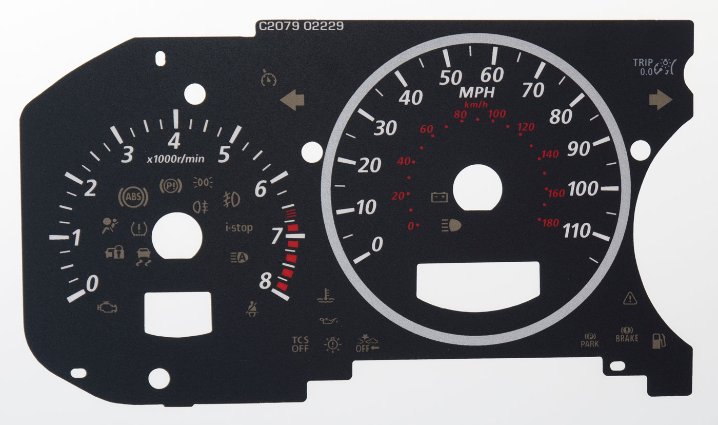 Mazda CX6 KMH to MPH Conversion Dial for imported / exported vehicle. Part No. C2079
