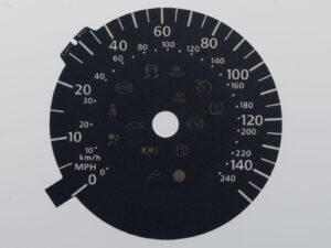 Polo & Amarok. KMH to MPH Conversion Dial for imported vehicle. 140 MPH. Part No. C665