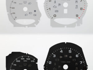 Porsche Boxster, Cayman and Macan. KMH to MPH Conversion Dial for imported vehicle. Part No. C2092