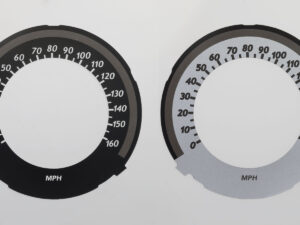 Mercedes C and E class KMH to MPH Conversion Dial for imported / exported vehicle. Part No. C1424