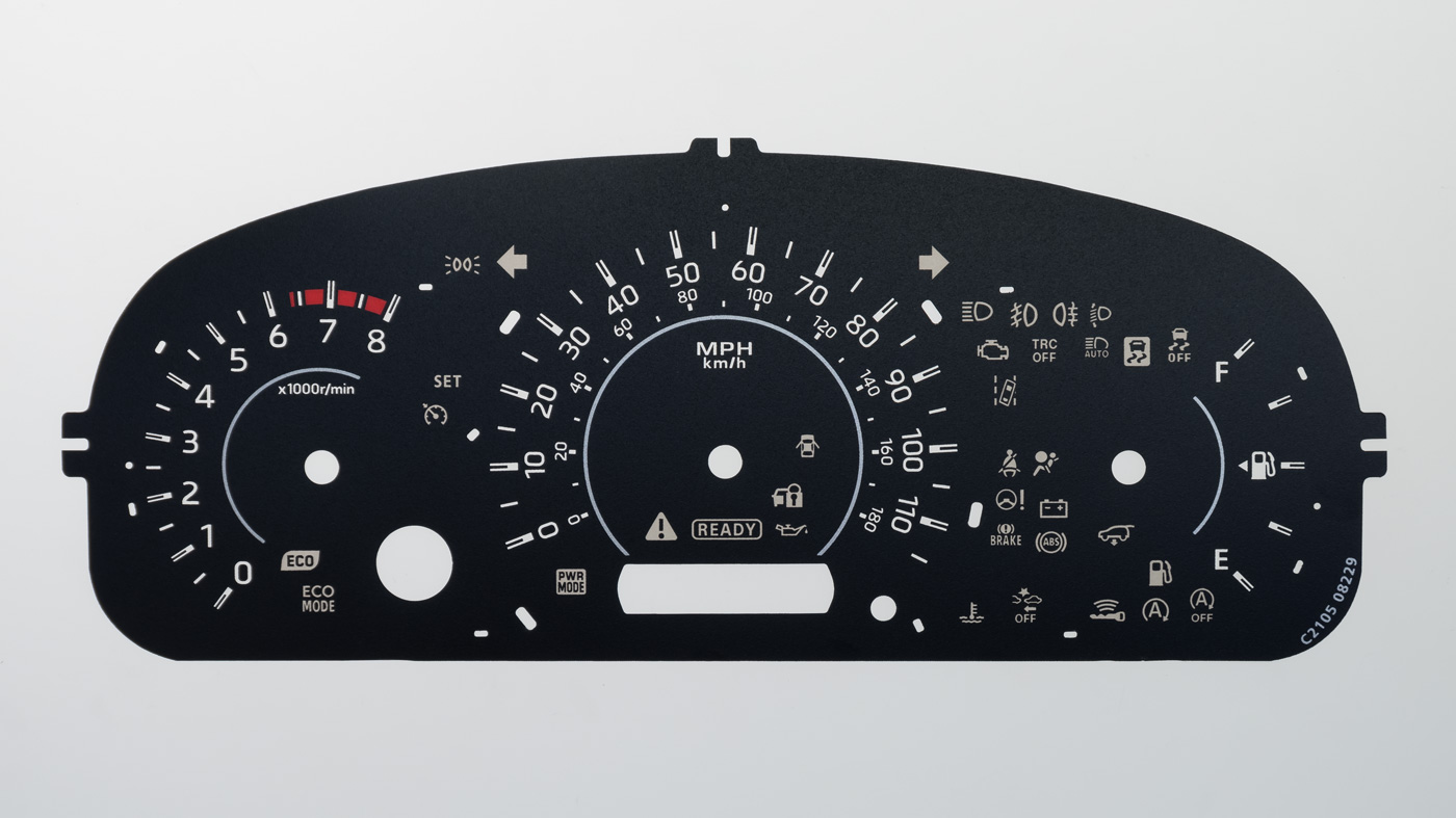 Toyota Noah, Voxy & Esquire KMH to MPH Conversion Dial for imported / exported vehicle. Part No. C2105