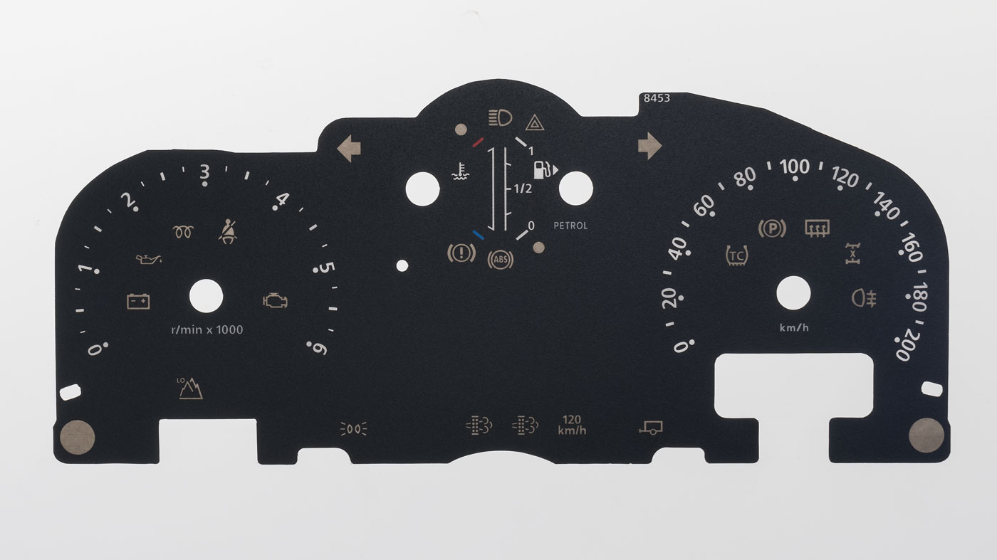 Land Rover Defender Petrol KMH Dial. Part No. 8453