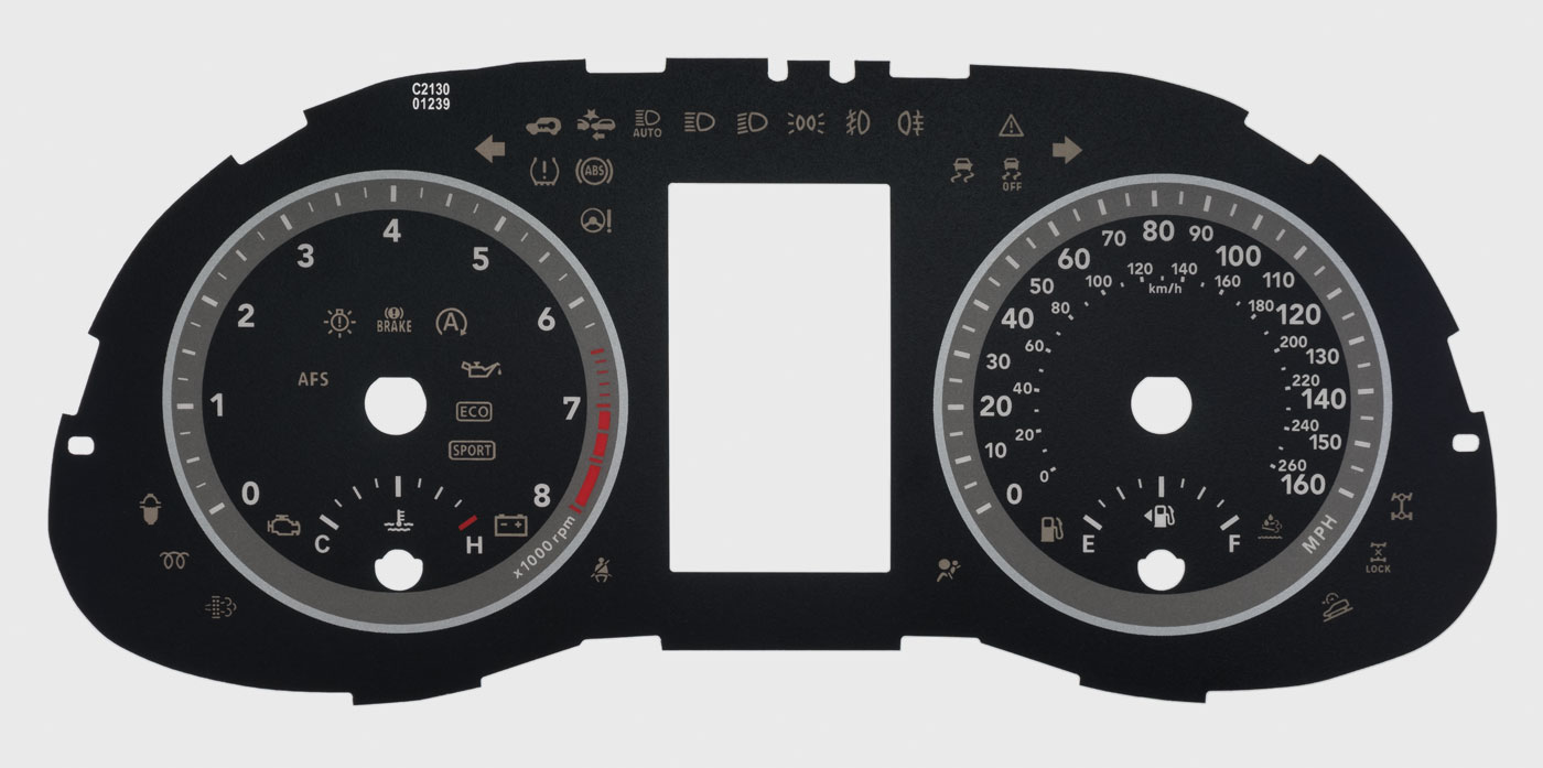 Hyundai Kona Petrol KMH to MPH Conversion Dial for imported / exported vehicle. Part No. C2130