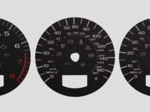 TT. Petrol (approx 2006 on). KMH to MPH Conversion Dial for imported vehicle. Part No. C2150