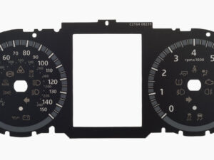 Range Rover Evoque & Land Rover Discovery Petrol models, KMH to MPH Conversion Dial for imported / exported vehicle. Part No. C2164