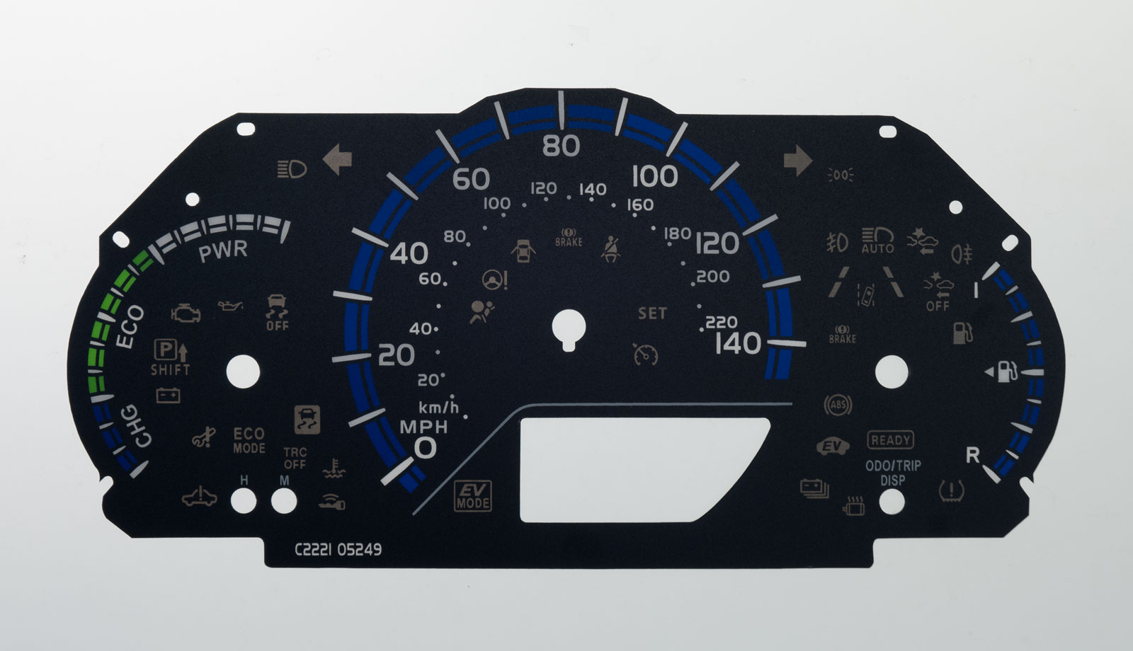 Toyota Yaris, Vitz KMH to MPH Conversion Dial for imported / exported vehicle. Part No. C2221