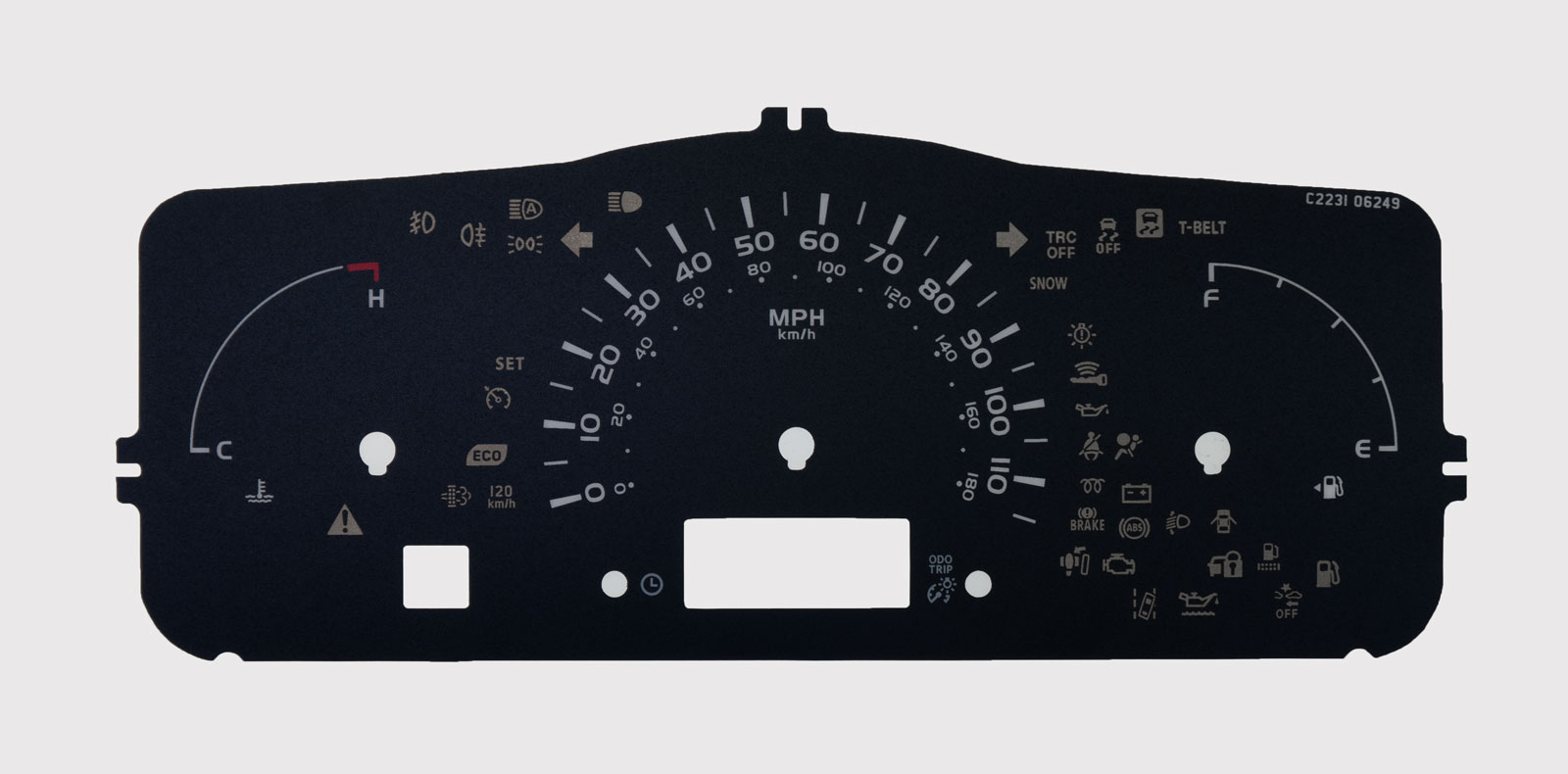Toyota Hiace KMH to MPH Conversion Dial for imported / exported vehicle. Part No. C2231