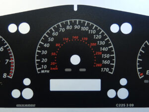 Jaguar XJ8 KMH to MPH Conversion Dial for imported / exported vehicle. Part No. C225