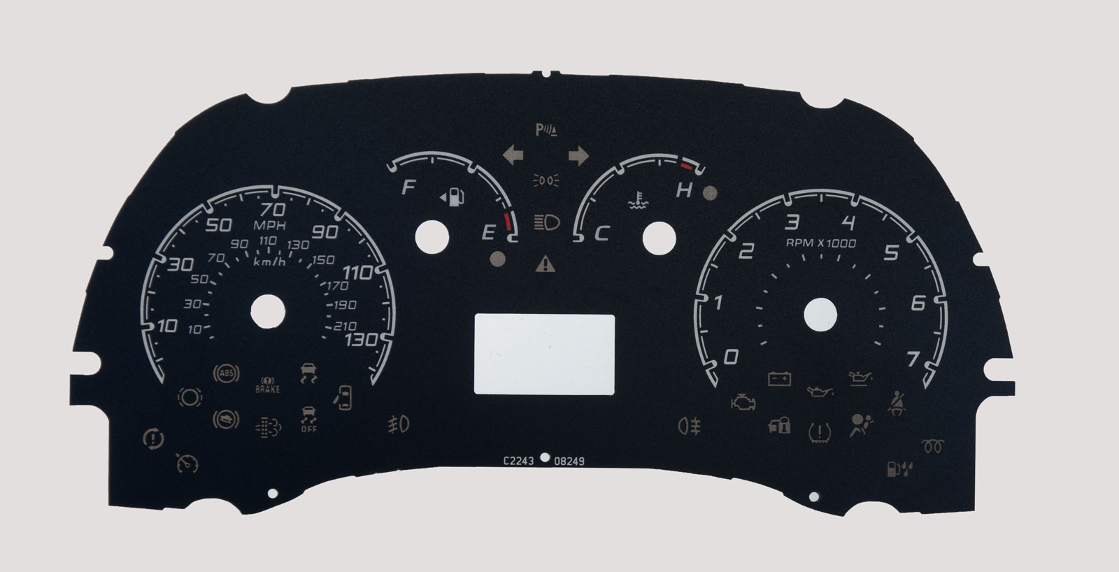 Fiat Qubo. KMH to MPH Conversion Dial for imported vehicle. Part No. C2243