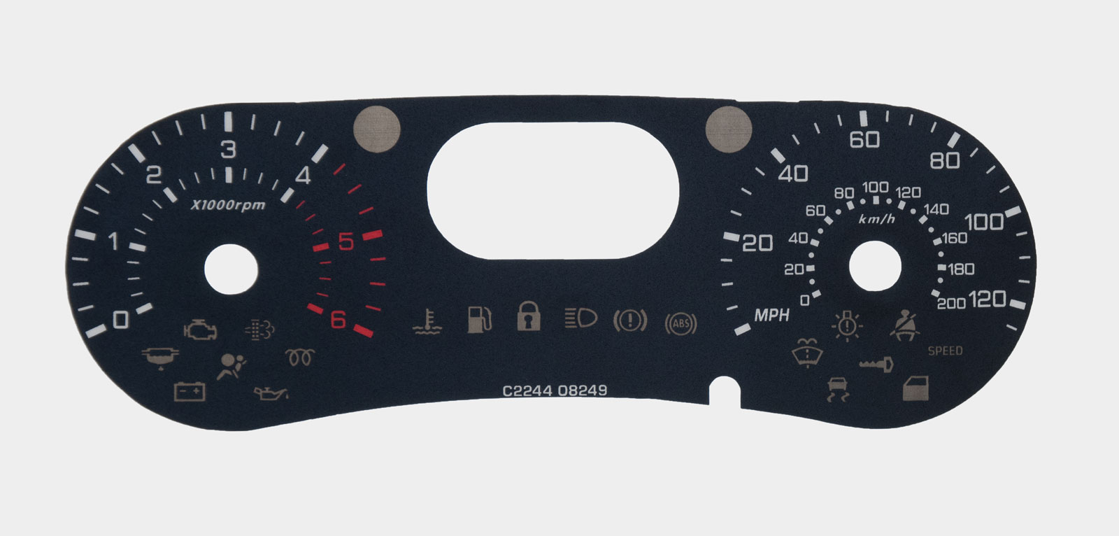 London Taxi LT1 KMH to MPH conversion dial. Part No. C2244