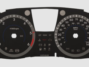 Accent Mk4, Released approx. 2010, KMH to MPH Conversion Dial for imported vehicle. Part No. C2273
