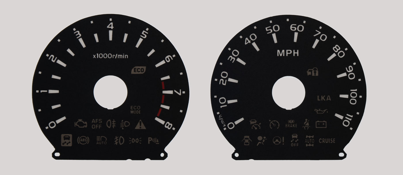 Toyota Alphard KMH to MPH Conversion Dial for imported / exported vehicle. Part No. C2262