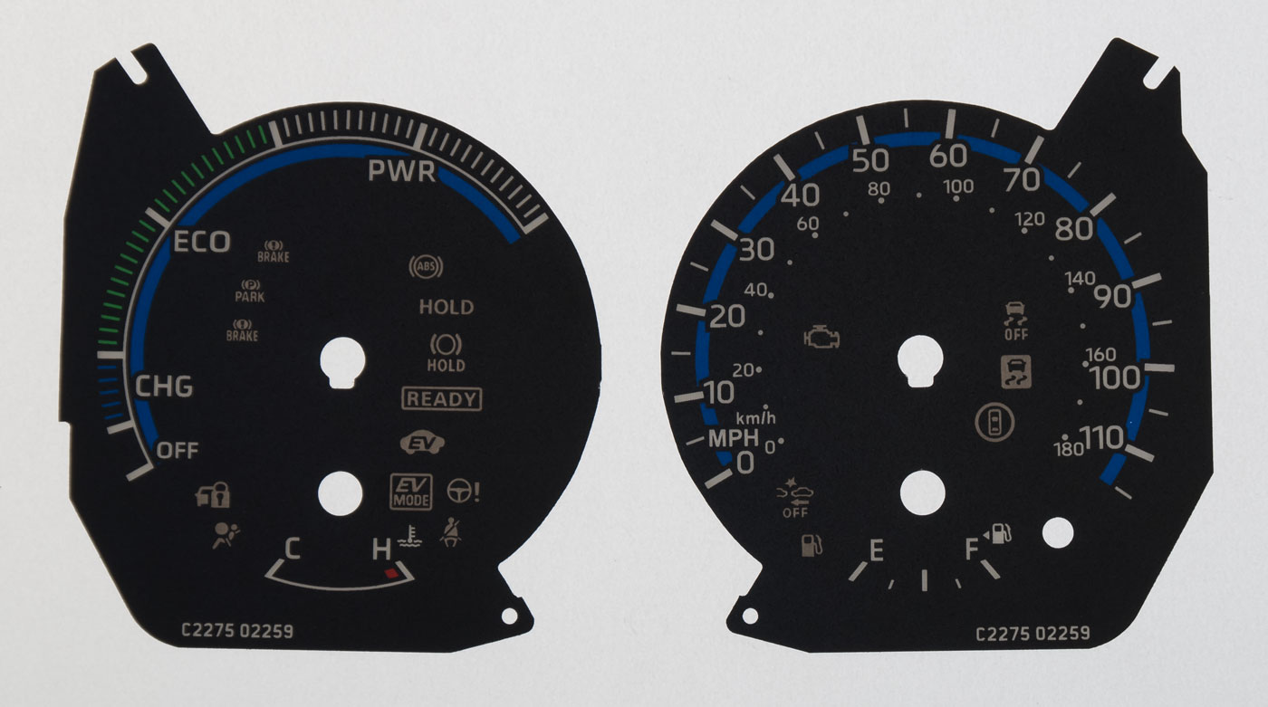 Toyota Noah Hybrid KMH to MPH Conversion Dial. 110 MPH. Part No. C2275