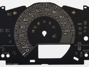 Toyota Vitz and Yaris, KMH to MPH Conversion Dial for imported / exported vehicle. Part No. C2279