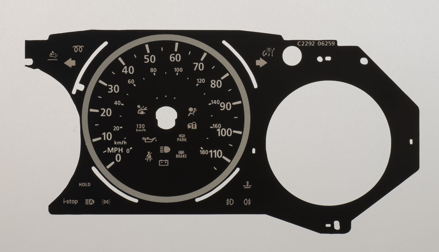 Mazda CX-8 110 MPH, KMH to MPH Conversion Dial for imported / exported vehicle. Part No. C2292